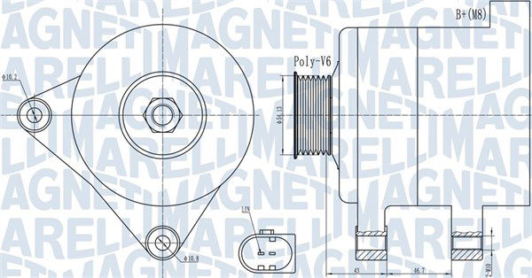 Generator Magneti Marelli 063732000010 von Magneti Marelli