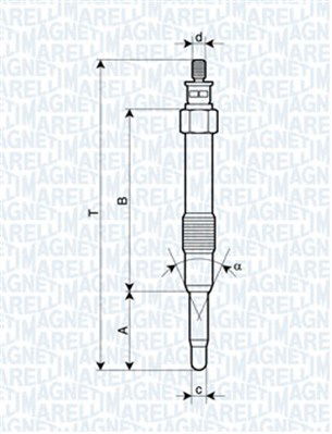 Glühkerze Magneti Marelli 062900000304 von Magneti Marelli