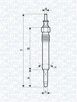 Glühkerze Magneti Marelli 062900004304 von Magneti Marelli