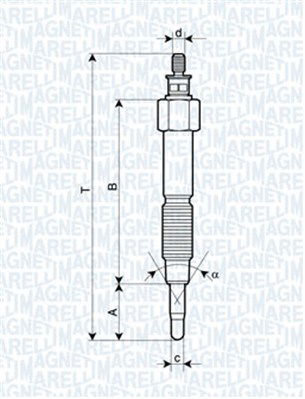 Glühkerze Magneti Marelli 062900093304 von Magneti Marelli