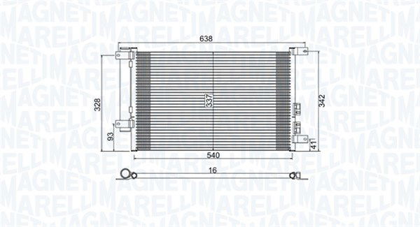 Kondensator, Klimaanlage Magneti Marelli 350203733000 von Magneti Marelli