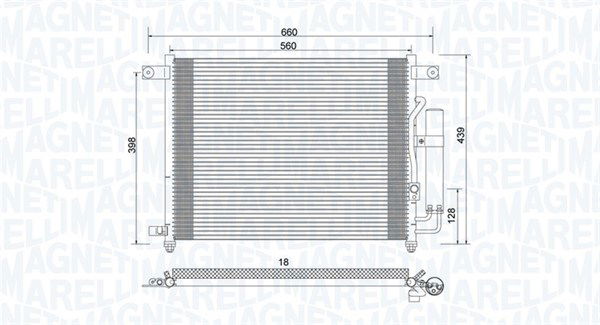 Kondensator, Klimaanlage Magneti Marelli 350203943000 von Magneti Marelli