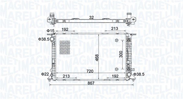 Kühler, Motorkühlung Magneti Marelli 350213161800 von Magneti Marelli