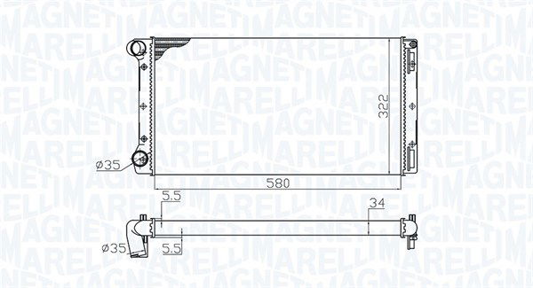 Kühler, Motorkühlung Magneti Marelli 350213172000 von Magneti Marelli