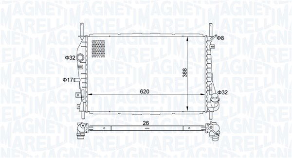 Kühler, Motorkühlung Magneti Marelli 350213177600 von Magneti Marelli