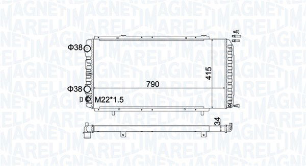 Kühler, Motorkühlung Magneti Marelli 350213180900 von Magneti Marelli