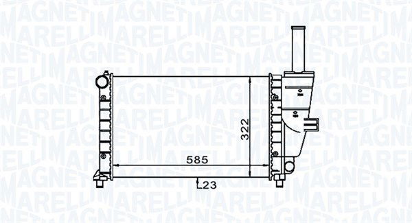 Kühler, Motorkühlung Magneti Marelli 350213187100 von Magneti Marelli