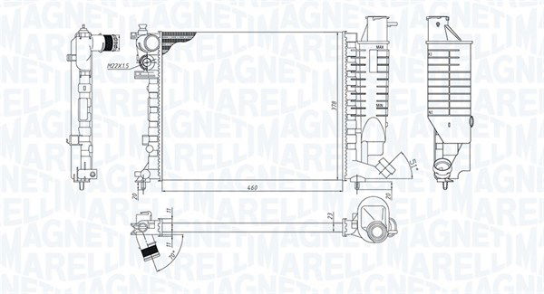 Kühler, Motorkühlung Magneti Marelli 350213188500 von Magneti Marelli