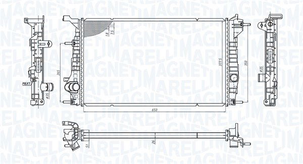 Kühler, Motorkühlung Magneti Marelli 350213200600 von Magneti Marelli