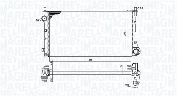 Kühler, Motorkühlung Magneti Marelli 350213382000 von Magneti Marelli