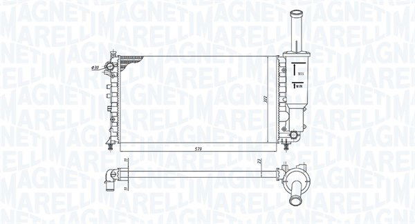 Kühler, Motorkühlung Magneti Marelli 350213902000 von Magneti Marelli