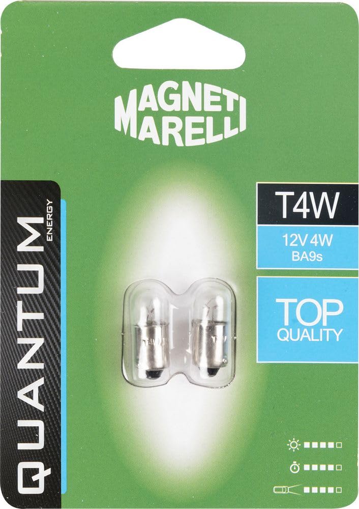 MAGNETI MARELLI 070.0000009486 T4W Paar Autolampen 12 V 4 W BA9s von Sparco