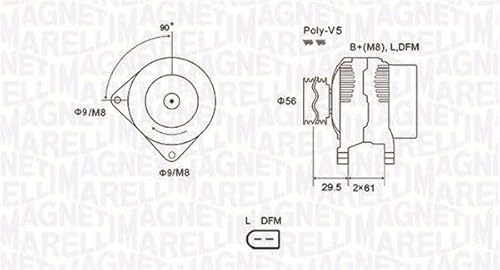 Magneti Marelli 063731678010 Lichtmaschine Audi, Skoda, V von Magneti Marelli