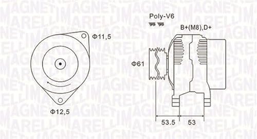 Magneti Marelli 063731698010 Lichtmaschine Alfa Romeo, Fi von Magneti Marelli