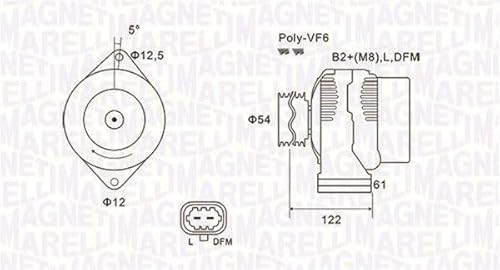 Magneti Marelli 063732005010 Lichtmaschine Opel, Saab, VA von Magneti Marelli