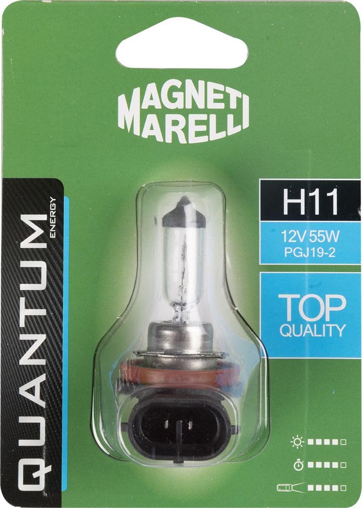 Magneti Marelli 9514 H11 Halogenlampe für Auto, 12 V, 55 W, Sockel PGJ19-2 von Quantum Energy