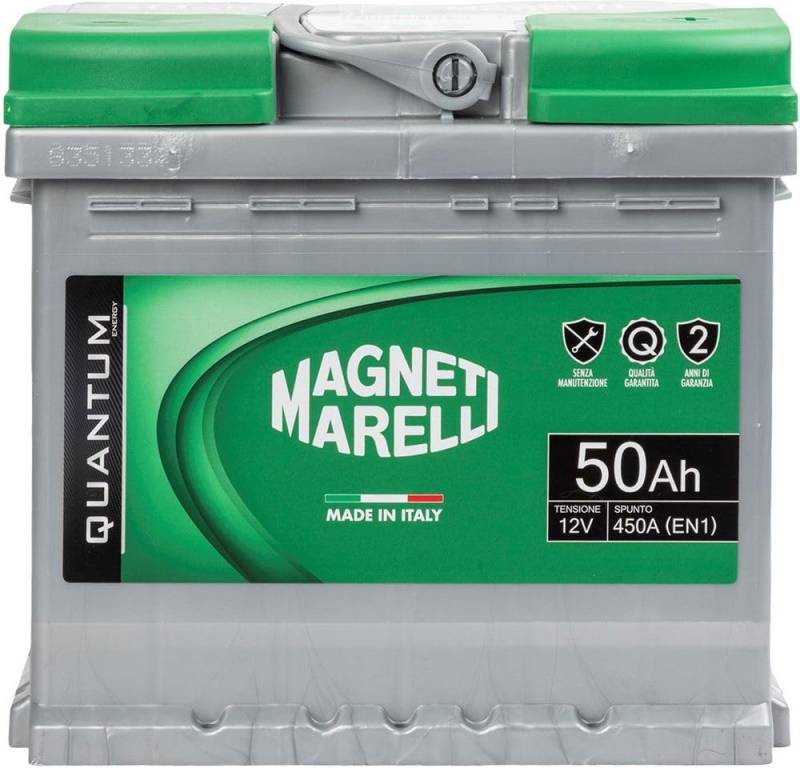 Marelli Autobatterie 50AH 12V 450A EN1 für L1 Kassette von Quantum Energy