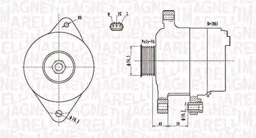 Magneti Marelli MQA1800 Lichtmaschine Toyota Yaris 1 von Magneti Marelli