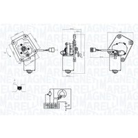 Scheibenreinigung, Scheibenwischermotor MAGNETI MARELLI 064374900010 von Magneti Marelli