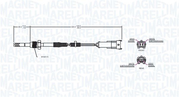 Sensor, Abgastemperatur Magneti Marelli 172000043010 von Magneti Marelli