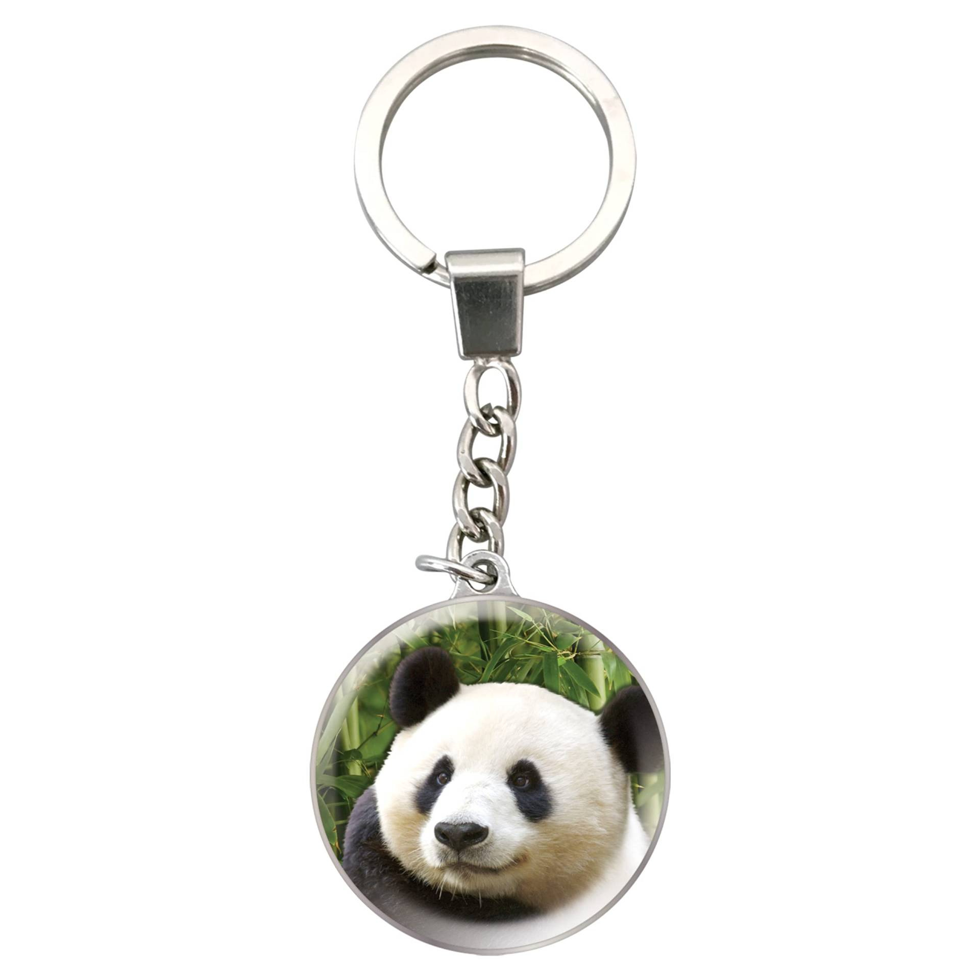 Deluxebase Magnidome Schlüsselanhänger Panda Bär Anhänger Kristall Schlüsselanhänger Panda Kuppel Anhänger Anhänger Anhänger mit Edelstahl Kette von Deluxebase