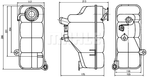 Ausgleichsbehälter, Kühlmittel Mahle Original CRT 123 000S von Mahle Original