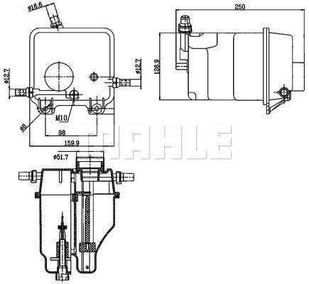 Ausgleichsbehälter, Kühlmittel Mahle Original CRT 125 000S von Mahle Original