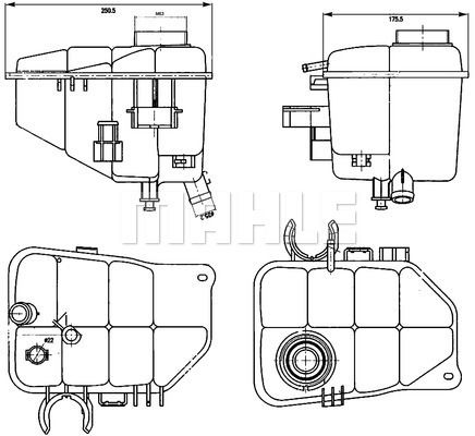 Ausgleichsbehälter, Kühlmittel Mahle Original CRT 126 000S von Mahle Original