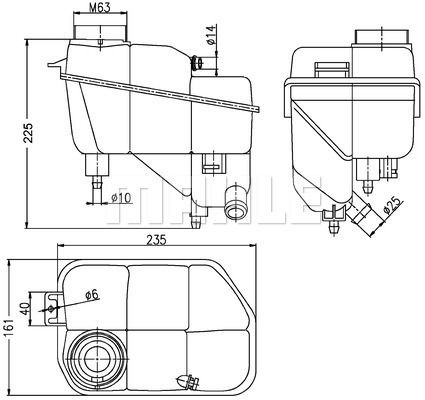 Ausgleichsbehälter, Kühlmittel Mahle Original CRT 202 000S von Mahle Original