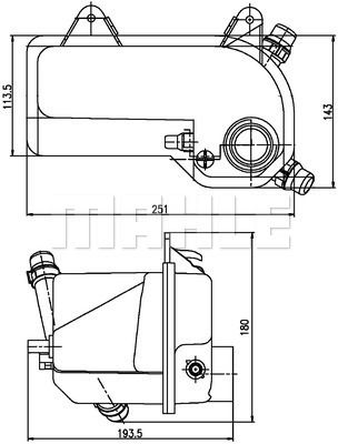 Ausgleichsbehälter, Kühlmittel Mahle Original CRT 204 000S von Mahle Original