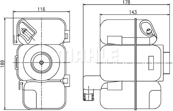 Ausgleichsbehälter, Kühlmittel Mahle Original CRT 206 000S von Mahle Original