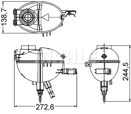 Ausgleichsbehälter, Kühlmittel Mahle Original CRT 209 000S von Mahle Original