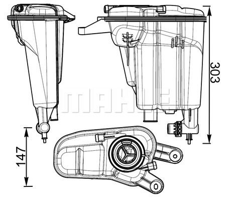 Ausgleichsbehälter, Kühlmittel Mahle Original CRT 95 000S von Mahle Original