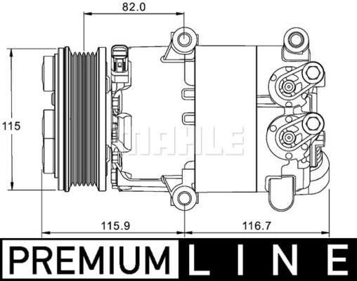 Kompressor, Klimaanlage Mahle Original ACP 1332 000P von Mahle Original