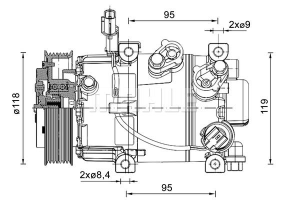 Kompressor, Klimaanlage Mahle Original ACP 1463 000P von Mahle Original