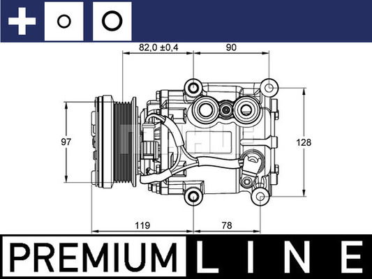 Kompressor, Klimaanlage Mahle Original ACP 22 000P von Mahle Original