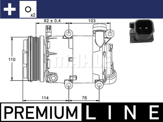 Kompressor, Klimaanlage Mahle Original ACP 864 000P von Mahle Original