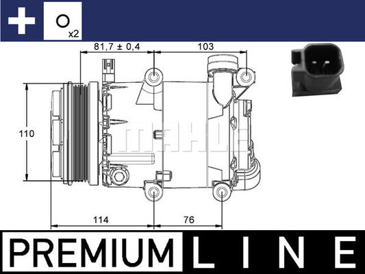 Kompressor, Klimaanlage Mahle Original ACP 866 000P von Mahle Original