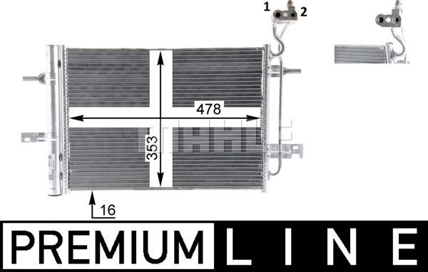 Kondensator, Klimaanlage Mahle Original AC 30 000P von Mahle Original