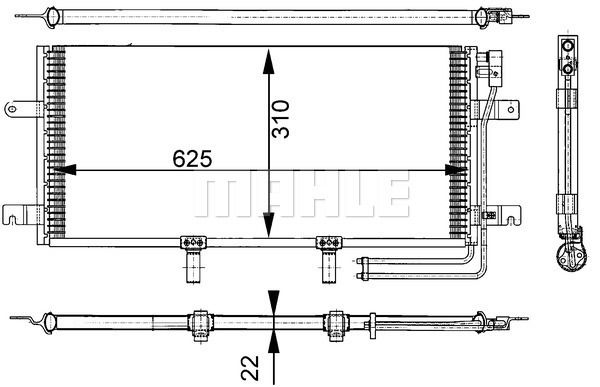 Kondensator, Klimaanlage Mahle Original AC 332 000S von Mahle Original