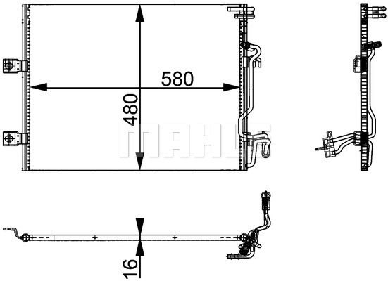 Kondensator, Klimaanlage Mahle Original AC 364 000P von Mahle Original