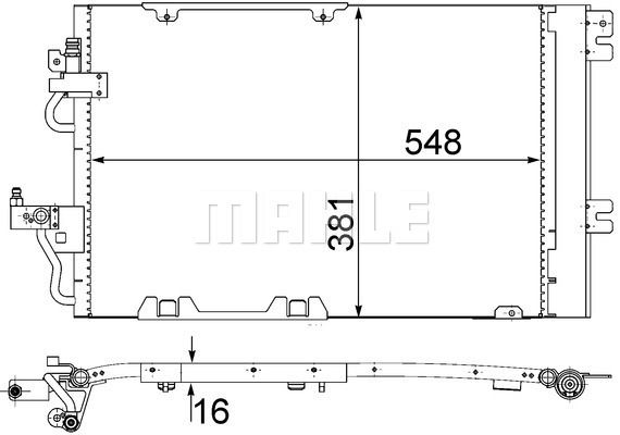 Kondensator, Klimaanlage Mahle Original AC 378 000S von Mahle Original