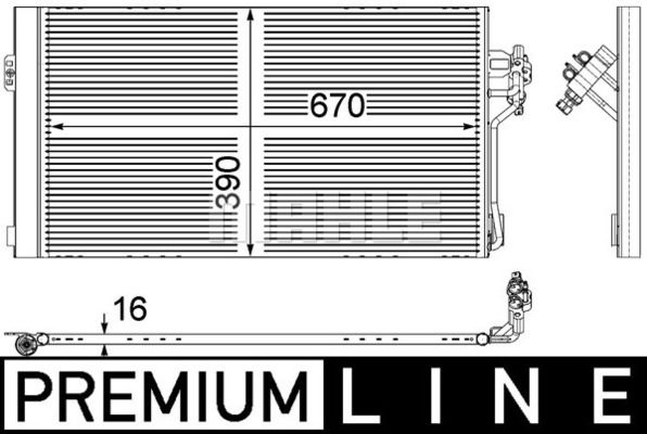 Kondensator, Klimaanlage Mahle Original AC 762 000P von Mahle Original