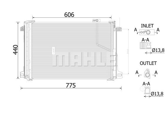 Kondensator, Klimaanlage Mahle Original AC 786 000S von Mahle Original