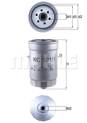 Kraftstofffilter Mahle Original KC 101/1 von Mahle Original