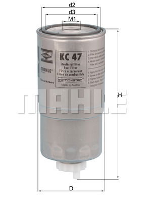 Kraftstofffilter Mahle Original KC 47 von Mahle Original