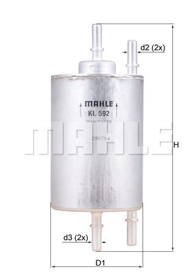 Kraftstofffilter Mahle Original KL 592 von Mahle Original