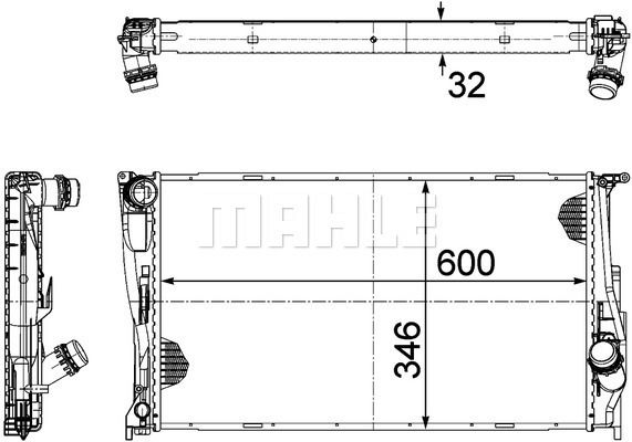 Kühler, Motorkühlung Mahle Original CR 1085 000P von Mahle Original