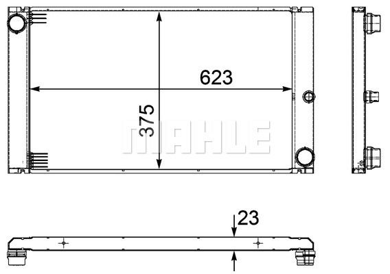 Kühler, Motorkühlung Mahle Original CR 1093 000P von Mahle Original