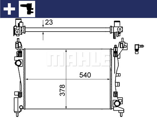 Kühler, Motorkühlung Mahle Original CR 1121 000S von Mahle Original